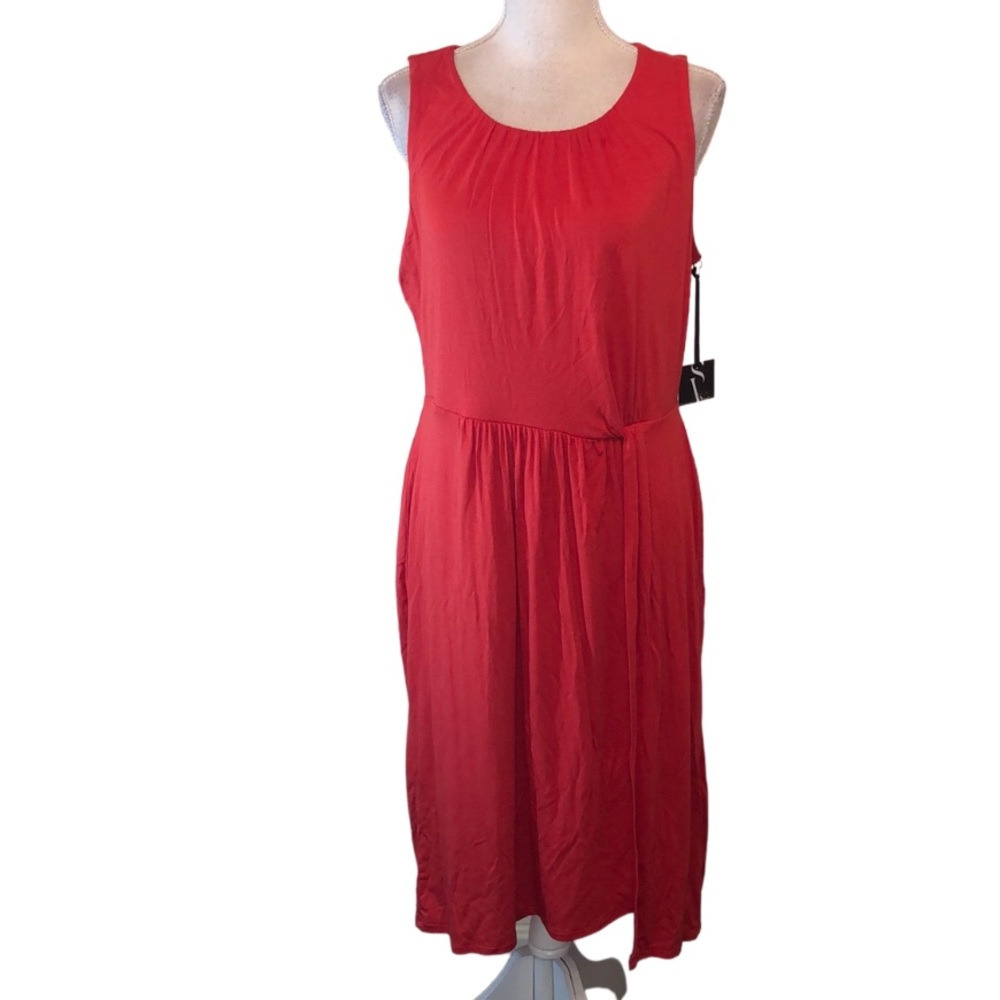 Simply Vera Vera Wang red sleeveless midi dress
